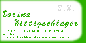 dorina wittigschlager business card